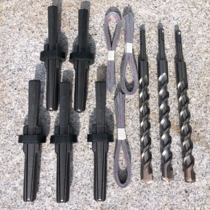 5st 20mm Spräckkilar och 3st 20mm SDS Plus Borr med Ceratizitspets.